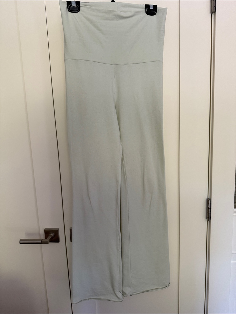 Skims High-Waist Wide-Leg Women's cotton Pants - Light Sage